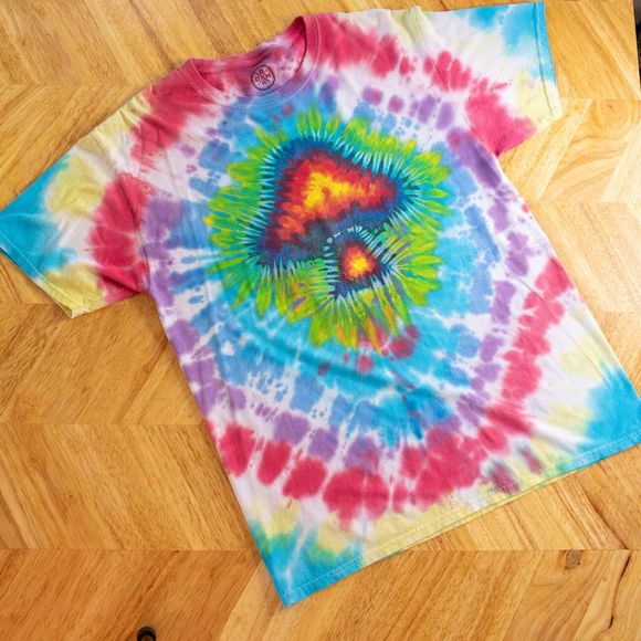 No Brand Other - Graphic Mens T Shirt Trippy Tie Dye Shroom Shirt Mushrooms Hippie 90s Retro